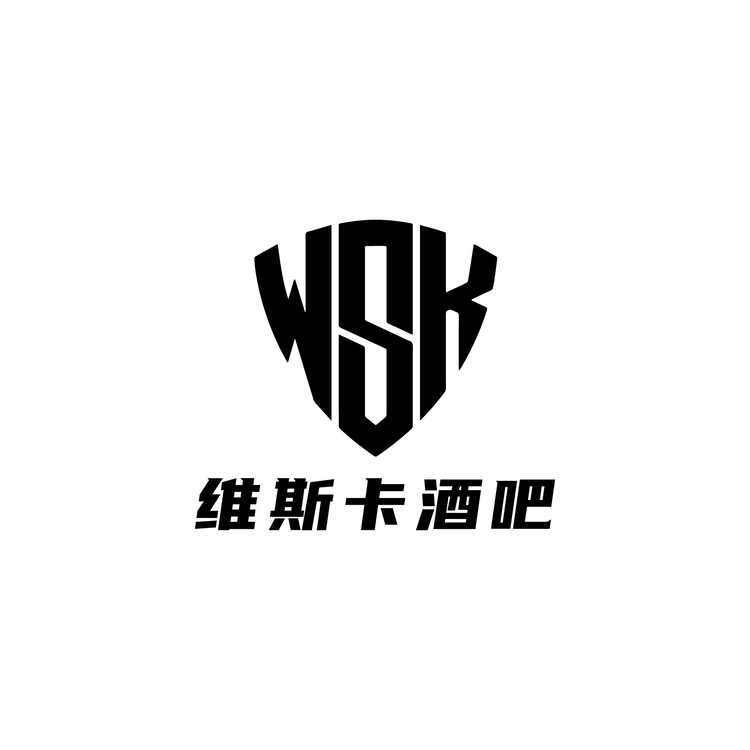 维斯卡酒吧logo