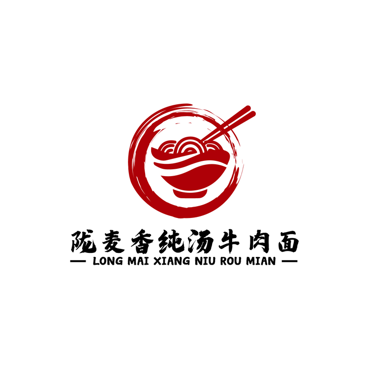 陇麦香纯汤牛肉面logo