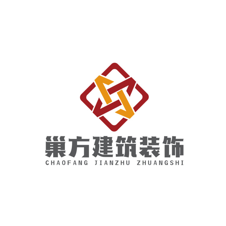 巢方建筑装饰logo