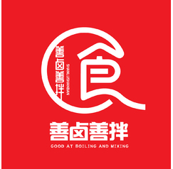 美食文字logo