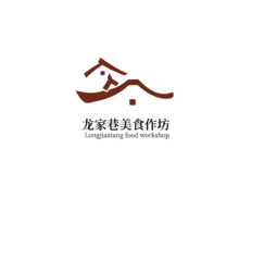 龙家美食logo