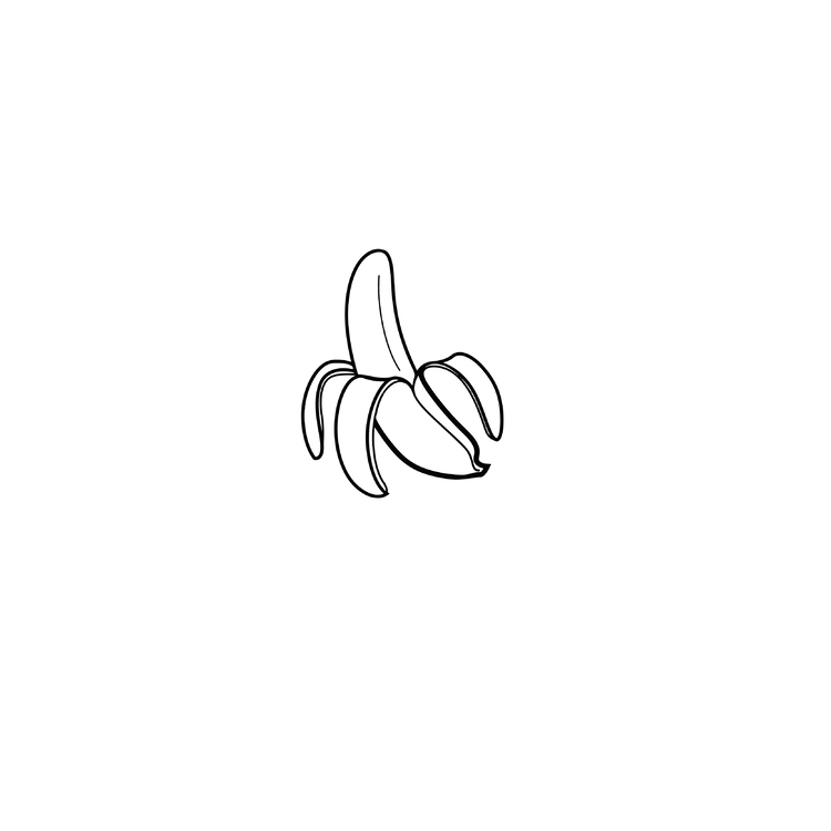 香蕉跳舞俱乐部（线稿）logo