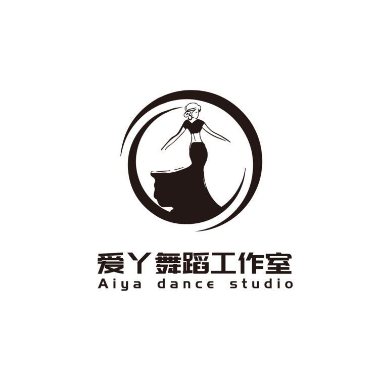 爱丫舞蹈工作室logo