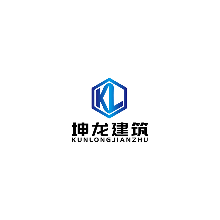 坤龙建筑logo