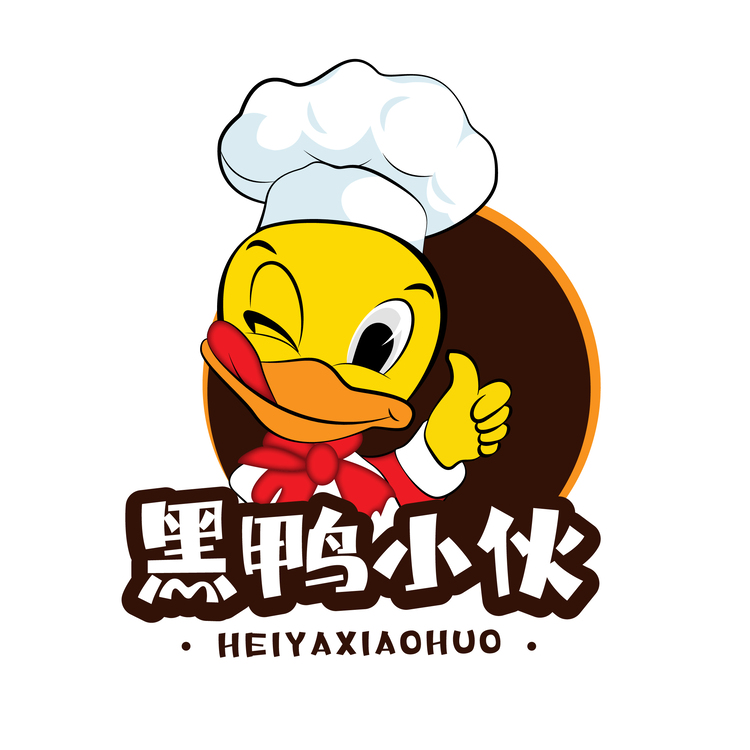 黑鸭小伙logo